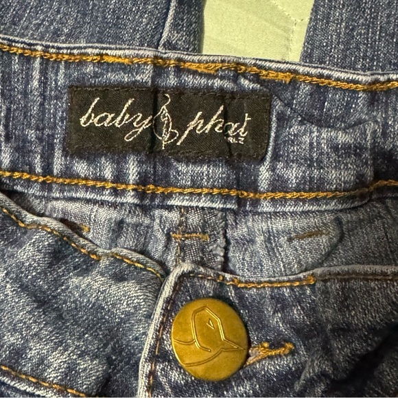 Baby Phat | Girls Girlz Blue Medium Wash Embellished Jeans Size 10 - Picture 8 of 10